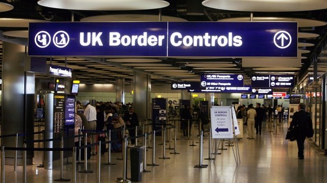 Visitors entering Great Britain
